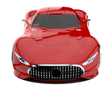Sport car isolated on white background. 3d rendering - illustration