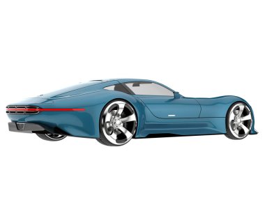 Sport car isolated on white background. 3d rendering - illustration