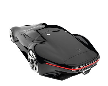 Sport car isolated on white background. 3d rendering - illustration