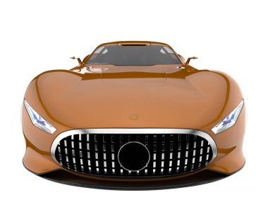 Sport car isolated on white background. 3d rendering - illustration
