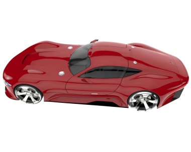 Sport car isolated on white background. 3d rendering - illustration