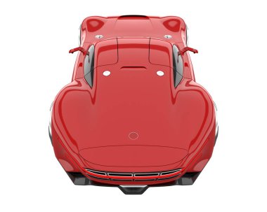 Sport car isolated on white background. 3d rendering - illustration