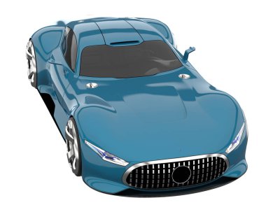 Sport car isolated on white background. 3d rendering - illustration