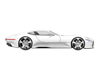Sport car isolated on white background. 3d rendering - illustration