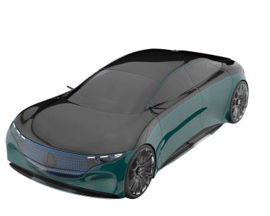 Sport car isolated on white background. 3d rendering - illustration