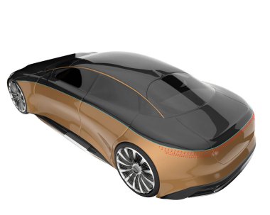 Sport car isolated on white background. 3d rendering - illustration