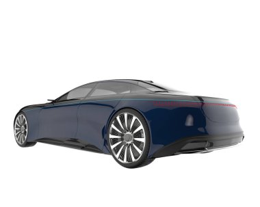 Sport car isolated on white background. 3d rendering - illustration