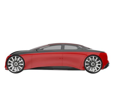 Sport car isolated on white background. 3d rendering - illustration