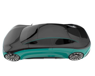 Sport car isolated on white background. 3d rendering - illustration