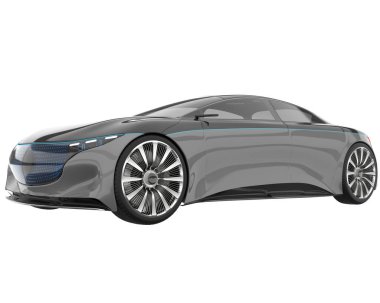 Sport car isolated on white background. 3d rendering - illustration