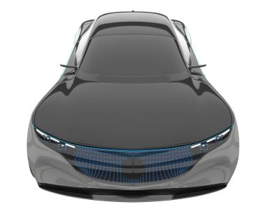 Sport car isolated on white background. 3d rendering - illustration