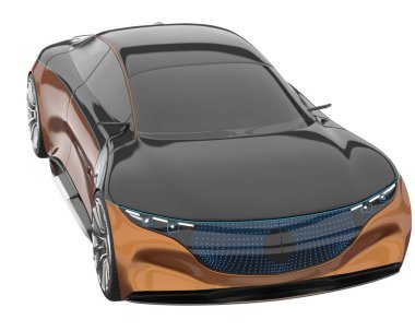 Sport car isolated on white background. 3d rendering - illustration