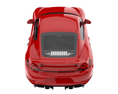 Sport car isolated on white background. 3d rendering - illustration