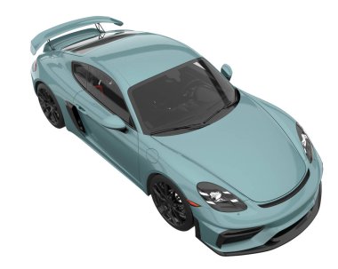 Sport car isolated on white background. 3d rendering - illustration