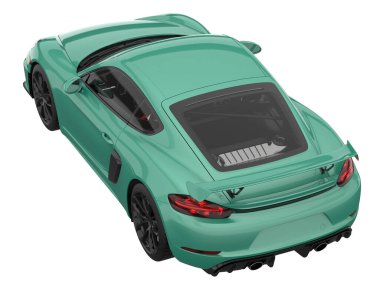 Sport car isolated on white background. 3d rendering - illustration