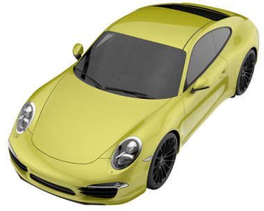 Sport car isolated on white background. 3d rendering - illustration