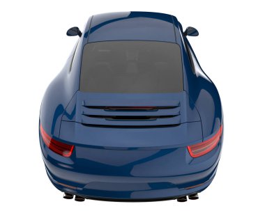 Sport car isolated on white background. 3d rendering - illustration