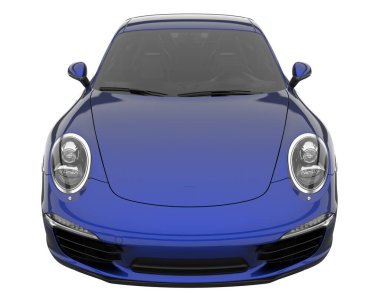 Sport car isolated on white background. 3d rendering - illustration