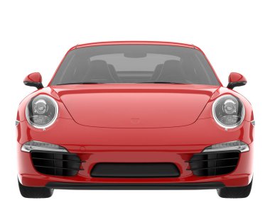 Sport car isolated on white background. 3d rendering - illustration