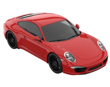 Sport car isolated on white background. 3d rendering - illustration