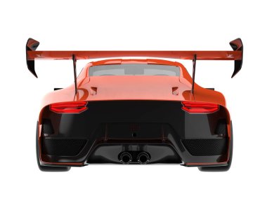 Sport car isolated on white background. 3d rendering - illustration