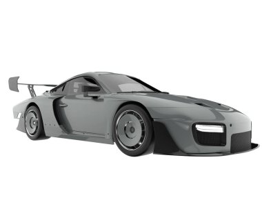 Sport car isolated on white background. 3d rendering - illustration