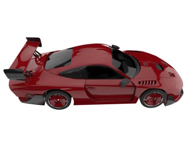 Sport car isolated on white background. 3d rendering - illustration