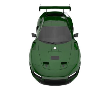 Sport car isolated on white background. 3d rendering - illustration