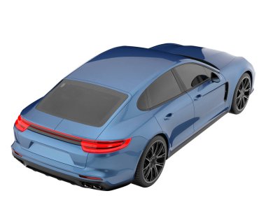 Sport car isolated on white background. 3d rendering - illustration