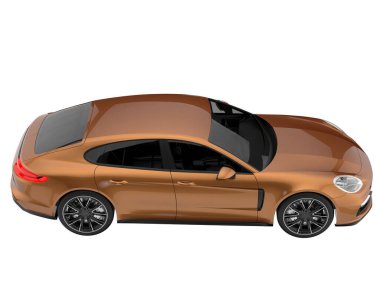 Sport car isolated on white background. 3d rendering - illustration