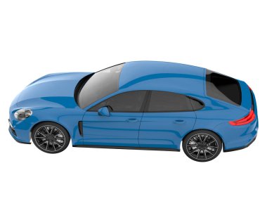 Sport car isolated on white background. 3d rendering - illustration