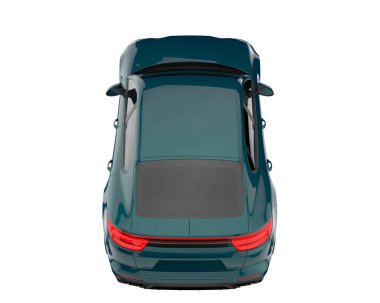 Sport car isolated on white background. 3d rendering - illustration