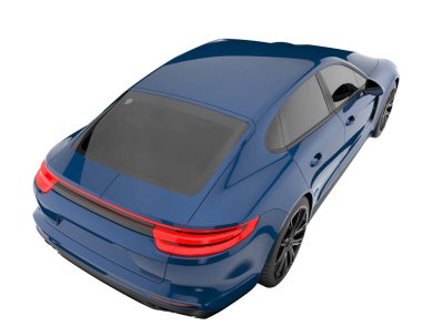 Sport car isolated on white background. 3d rendering - illustration