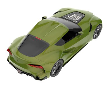 Sport car isolated on white background. 3d rendering - illustration