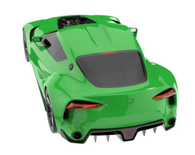 Sport car isolated on white background. 3d rendering - illustration
