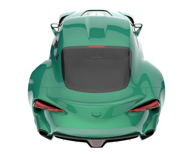 Sport car isolated on white background. 3d rendering - illustration