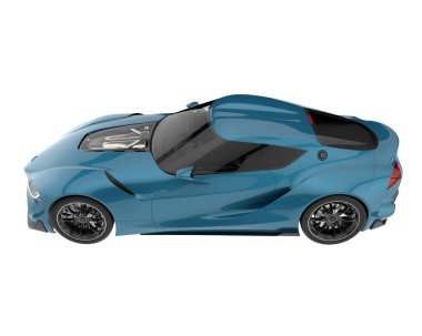 Sport car isolated on white background. 3d rendering - illustration