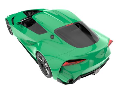 Sport car isolated on white background. 3d rendering - illustration