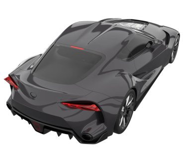 Sport car isolated on white background. 3d rendering - illustration