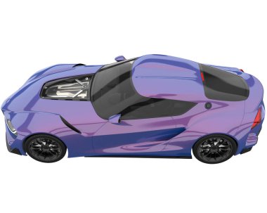 Sport car isolated on white background. 3d rendering - illustration