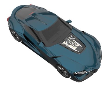 Sport car isolated on white background. 3d rendering - illustration