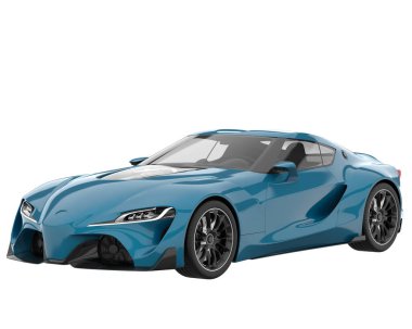 Sport car isolated on white background. 3d rendering - illustration
