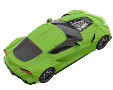 Sport car isolated on white background. 3d rendering - illustration