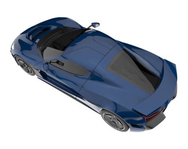 Sport car isolated on white background. 3d rendering - illustration