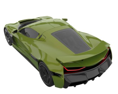 Sport car isolated on white background. 3d rendering - illustration