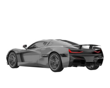 Sport car isolated on white background. 3d rendering - illustration