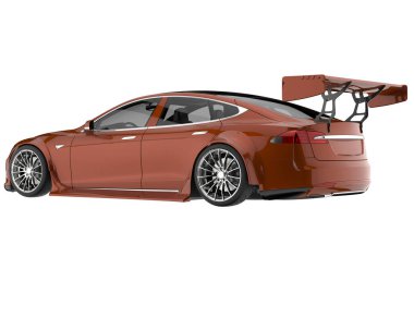 Sport car isolated on white background. 3d rendering - illustration