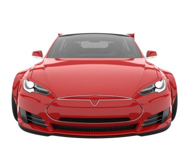 Sport car isolated on white background. 3d rendering - illustration