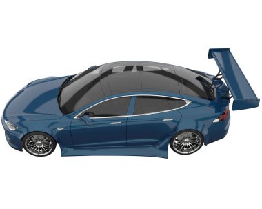 Sport car isolated on white background. 3d rendering - illustration