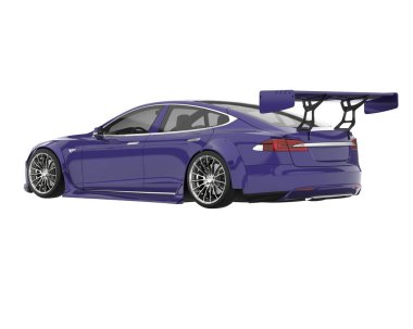 Sport car isolated on white background. 3d rendering - illustration